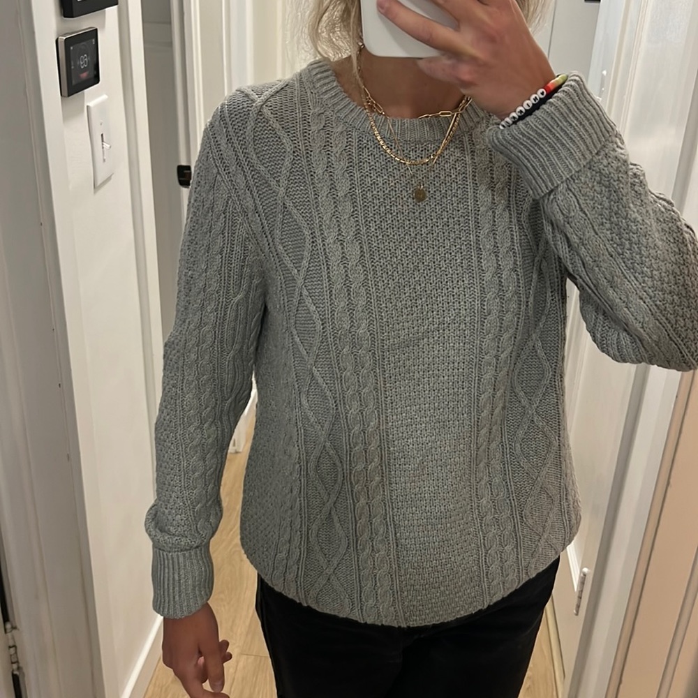 J crew cable knit sweater
